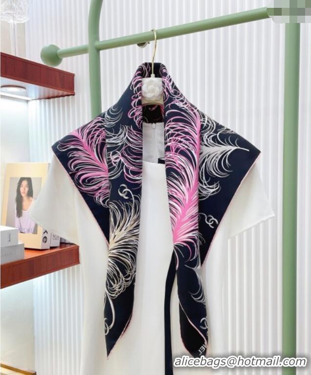 Buy Discount Chanel Silk Square Scarf 90x90cm AAA934 Black 2025