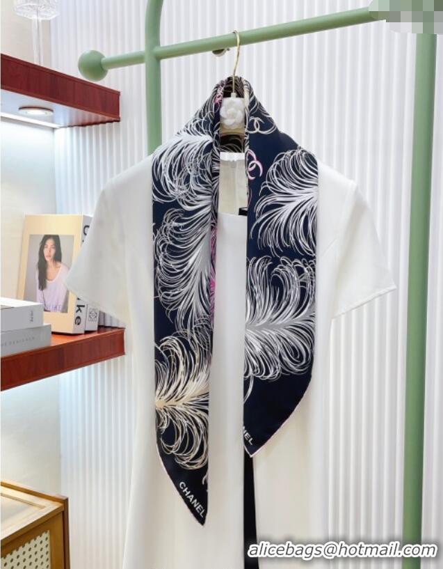 Buy Discount Chanel Silk Square Scarf 90x90cm AAA934 Black 2025