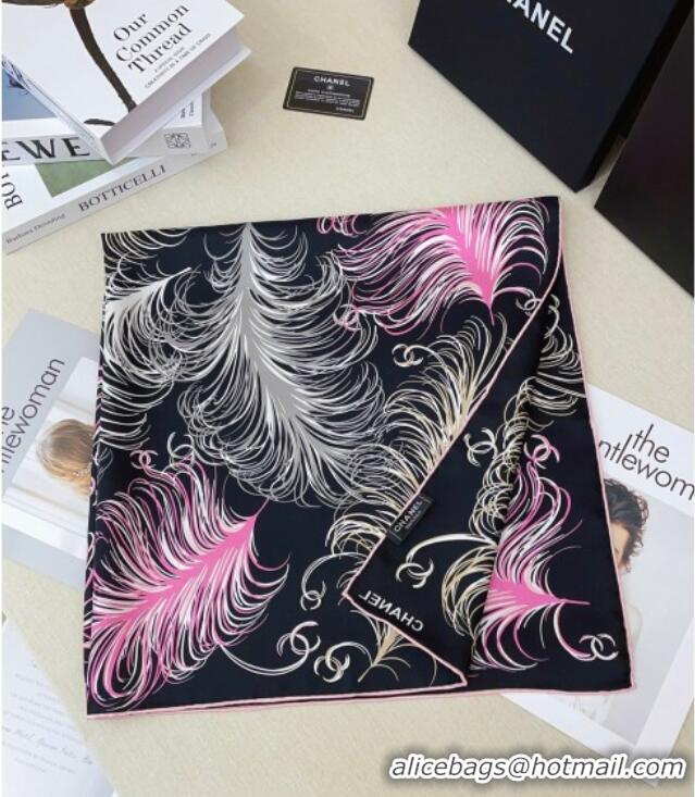 Buy Discount Chanel Silk Square Scarf 90x90cm AAA934 Black 2025