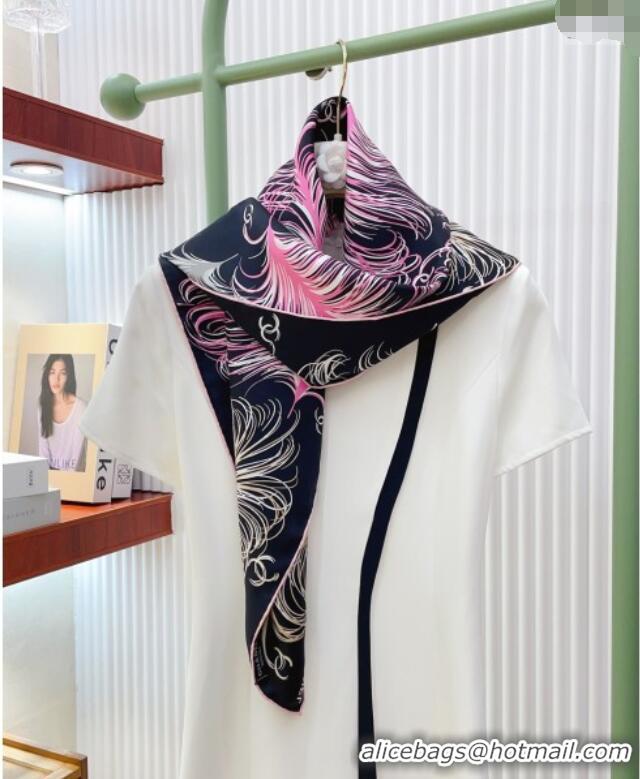 Buy Discount Chanel Silk Square Scarf 90x90cm AAA934 Black 2025