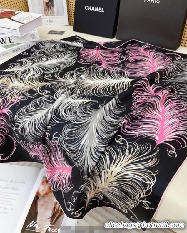 Buy Discount Chanel Silk Square Scarf 90x90cm AAA934 Black 2025