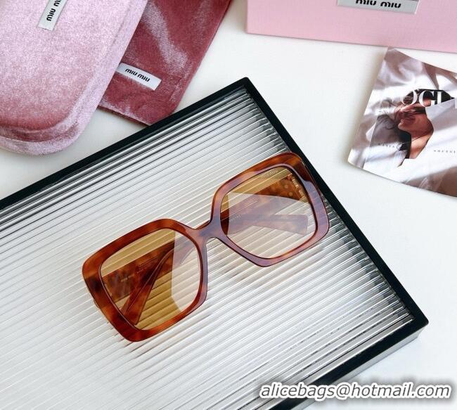 New Release Creation Miu Miu Sunglasses MU10YS Brown 2025