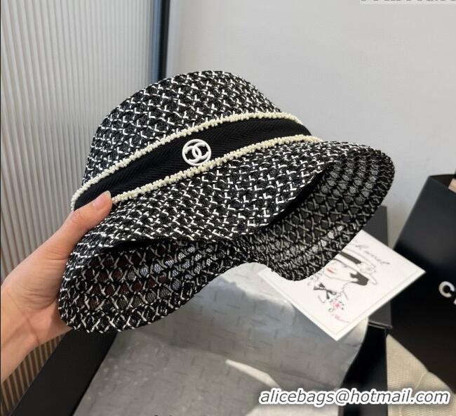 Buy Inexpensive Chanel Mesh Bucket Hat 0617 Black/White 2025