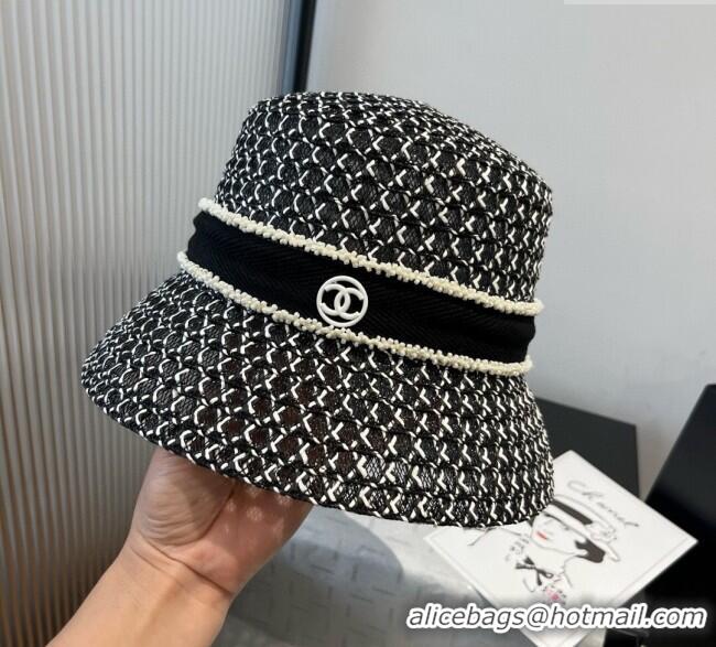 Buy Inexpensive Chanel Mesh Bucket Hat 0617 Black/White 2025
