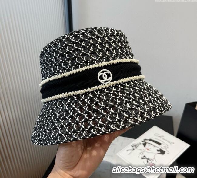 Buy Inexpensive Chanel Mesh Bucket Hat 0617 Black/White 2025