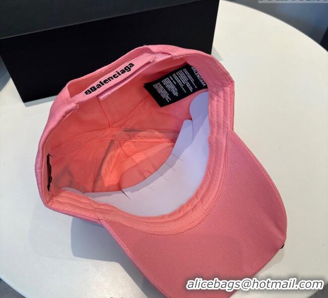 Buy Fashionable Balenciaga Canvas Baseball Hat 0617 Light Pink 2025