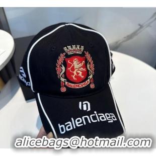 Famous Brand Balenciaga Canvas Baseball Hat 0617 Black 2025