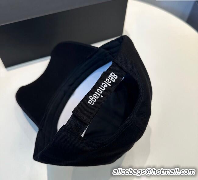 Famous Brand Balenciaga Canvas Baseball Hat 0617 Black 2025