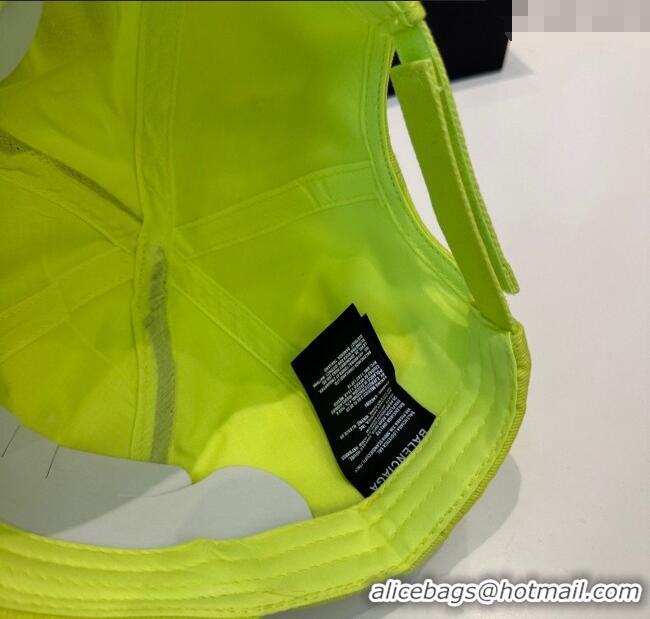 Unique Grade Balenciaga Canvas Baseball Hat 0617 Neon Green 2025