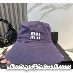 Good Product Miu Miu Canvas Bucket Hat 0617 Purple 2025