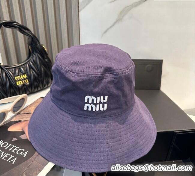 Good Product Miu Miu Canvas Bucket Hat 0617 Purple 2025