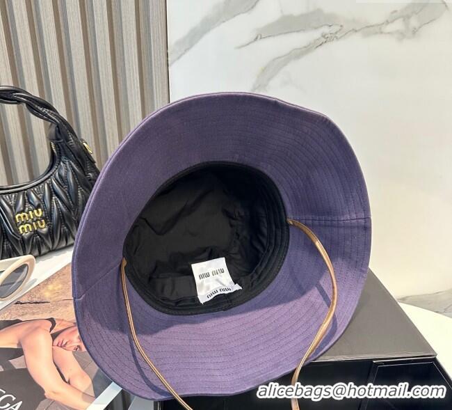 Good Product Miu Miu Canvas Bucket Hat 0617 Purple 2025