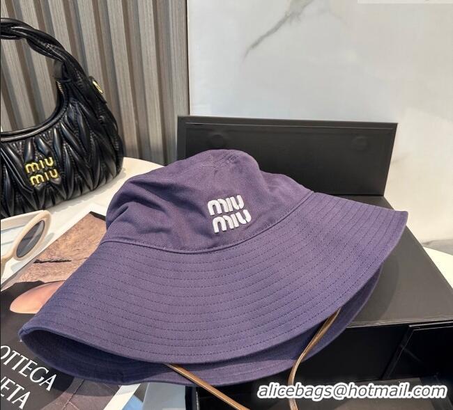 Good Product Miu Miu Canvas Bucket Hat 0617 Purple 2025