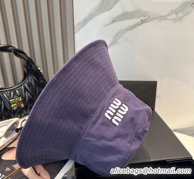 Good Product Miu Miu Canvas Bucket Hat 0617 Purple 2025
