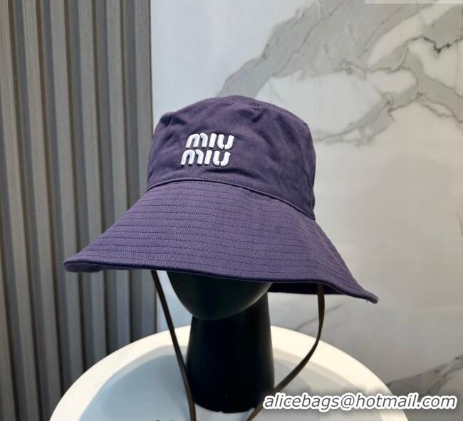 Good Product Miu Miu Canvas Bucket Hat 0617 Purple 2025