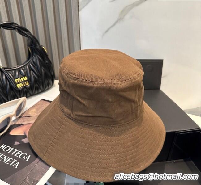 Luxury Discount Miu Miu Canvas Bucket Hat 0617 Brown 2025