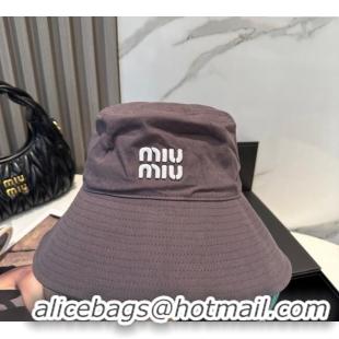 Trendy Design Miu Miu Canvas Bucket Hat 0617 Grey 2025