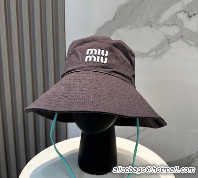 Trendy Design Miu Miu Canvas Bucket Hat 0617 Grey 2025