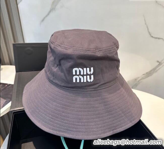 Trendy Design Miu Miu Canvas Bucket Hat 0617 Grey 2025