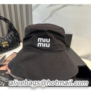 Buy Cheapest Miu Miu Canvas Bucket Hat 0617 Black 2025