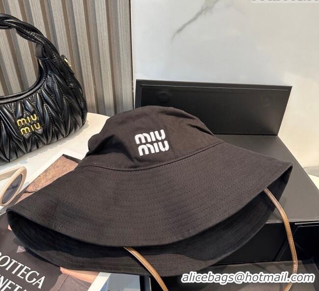 Buy Cheapest Miu Miu Canvas Bucket Hat 0617 Black 2025