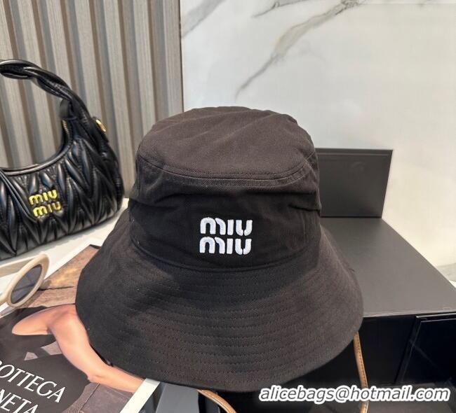 Buy Cheapest Miu Miu Canvas Bucket Hat 0617 Black 2025
