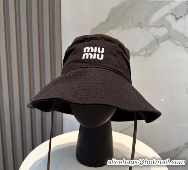 Buy Cheapest Miu Miu Canvas Bucket Hat 0617 Black 2025