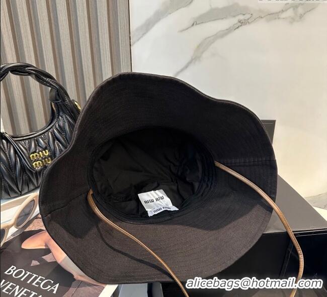 Buy Cheapest Miu Miu Canvas Bucket Hat 0617 Black 2025