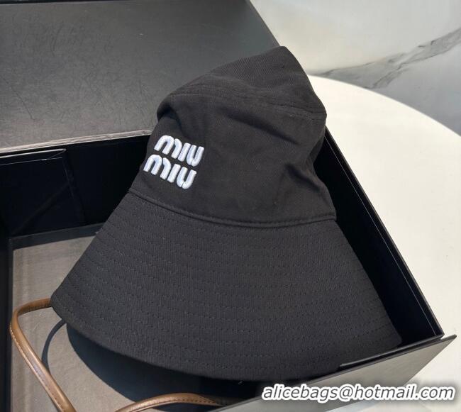 Buy Cheapest Miu Miu Canvas Bucket Hat 0617 Black 2025