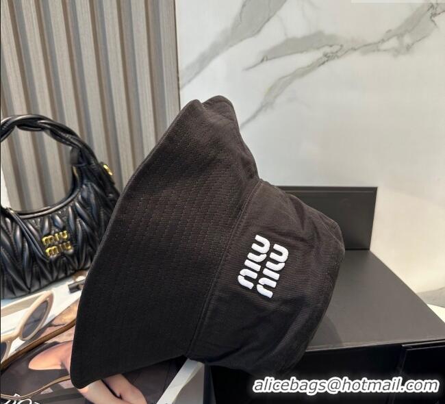 Buy Cheapest Miu Miu Canvas Bucket Hat 0617 Black 2025