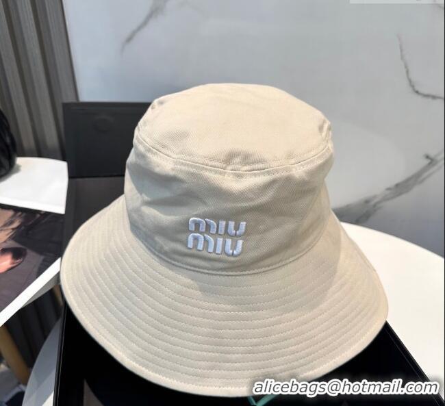 Unique Grade Miu Miu Canvas Bucket Hat 0617 White 2025