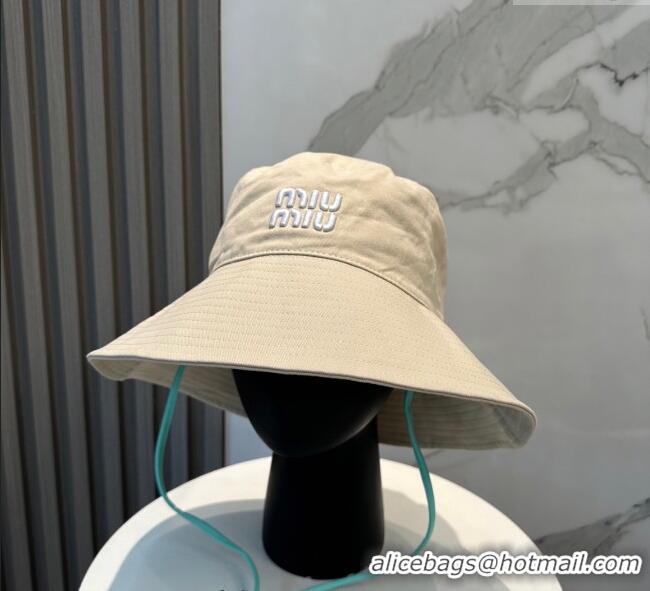 Unique Grade Miu Miu Canvas Bucket Hat 0617 White 2025