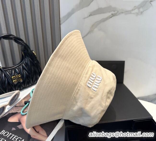 Unique Grade Miu Miu Canvas Bucket Hat 0617 White 2025