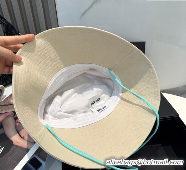 Unique Grade Miu Miu Canvas Bucket Hat 0617 White 2025