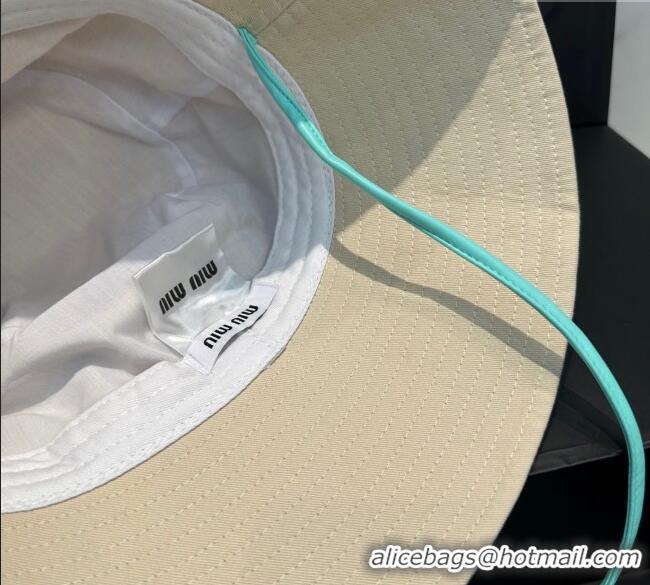 Unique Grade Miu Miu Canvas Bucket Hat 0617 White 2025
