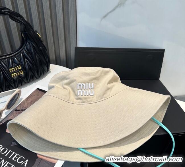 Unique Grade Miu Miu Canvas Bucket Hat 0617 White 2025