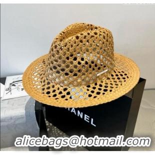 Top Design Miu Miu Straw Wide Brim Hat 0617 Khaki 2025