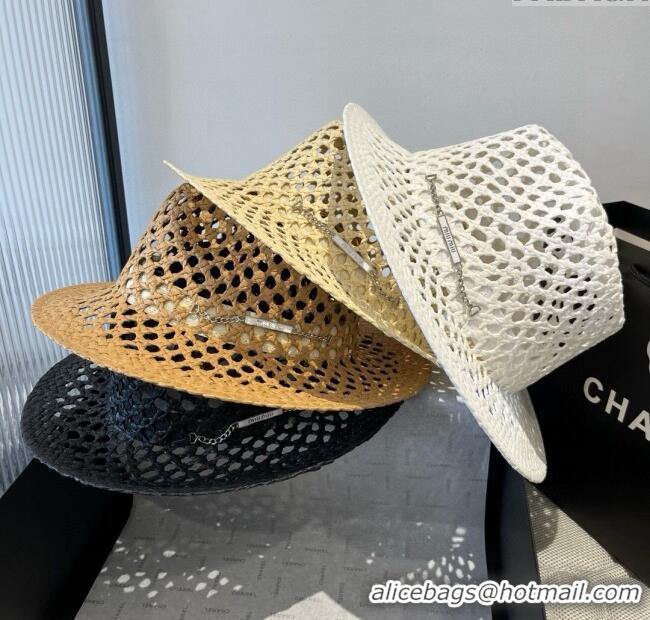 Top Design Miu Miu Straw Wide Brim Hat 0617 Khaki 2025