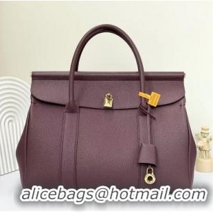 Top Quality Loro Piana Loom Bag L32 Fine Grained Leather Bag L5040 Burgundy
