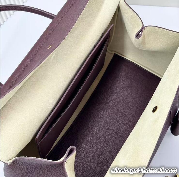 Top Quality Loro Piana Loom Bag L32 Fine Grained Leather Bag L5040 Burgundy