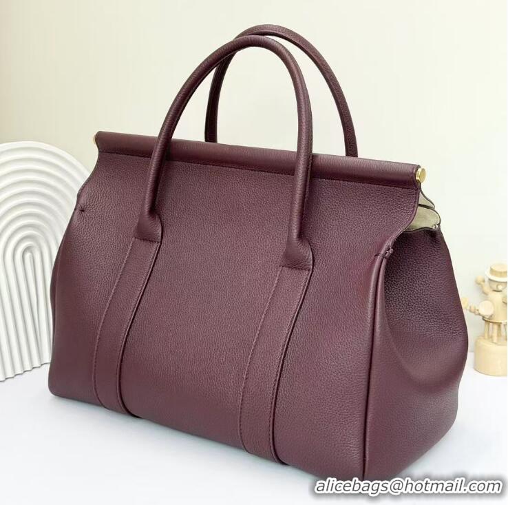 Top Quality Loro Piana Loom Bag L32 Fine Grained Leather Bag L5040 Burgundy
