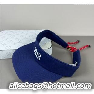 Promotional Miu Miu Canvas Visor Hat 0617 Blue 2025