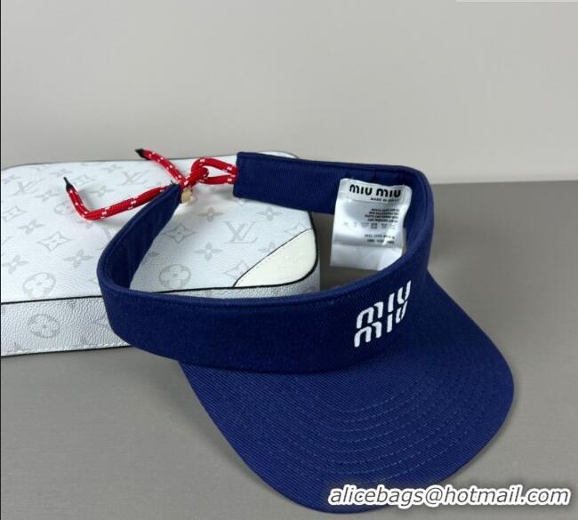 Promotional Miu Miu Canvas Visor Hat 0617 Blue 2025