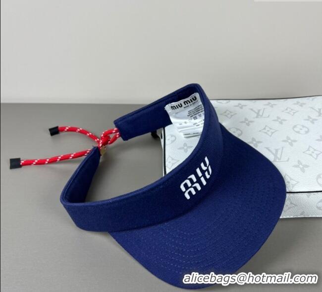 Promotional Miu Miu Canvas Visor Hat 0617 Blue 2025