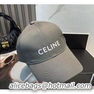 Unique Grade Celine Canvas Baseball Hat with CELINE 0617 Grey 2025