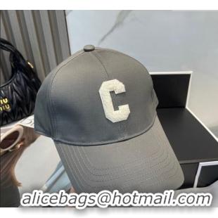 Luxury Discount Celine Canvas Baseball Hat with C 0617 Grey 2025
