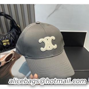 Good Taste Celine Canvas Baseball Hat Triomphe 0617 Grey/White 2025