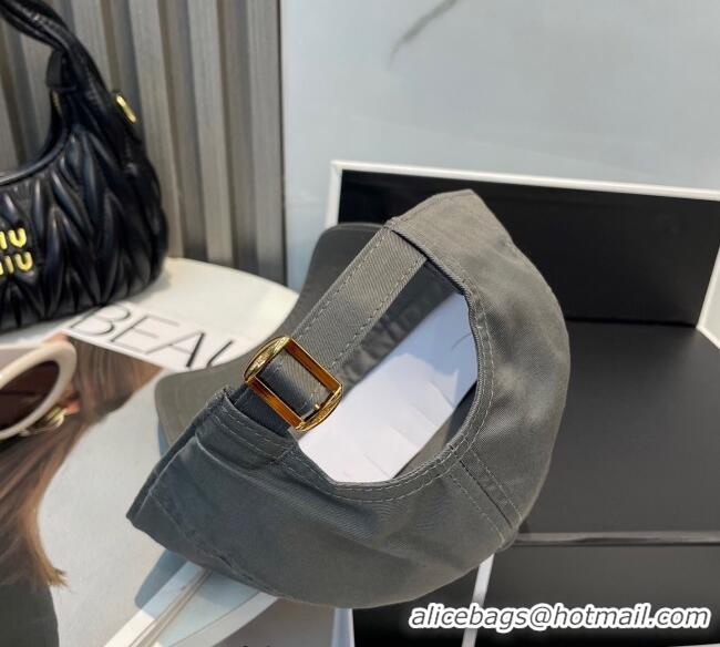 Luxury Cheap Celine Canvas Baseball Hat with Logo 0617 Grey 2025