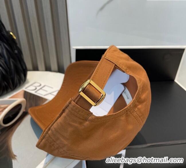 Good Product Celine Canvas Baseball Hat Triomphe 0617 Brown/White 2025