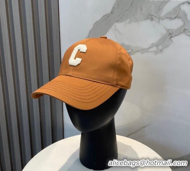 Top Design Celine Canvas Baseball Hat with C 0617 Brown 2025
